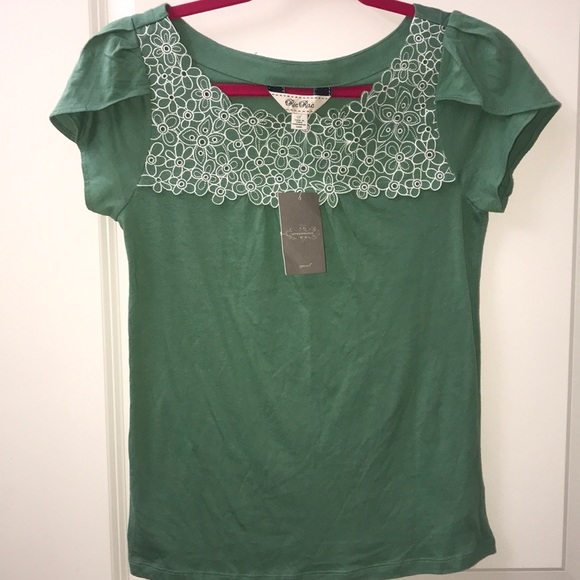 Anthropologie Tops - NWT Anthropologie Ric Rac green top